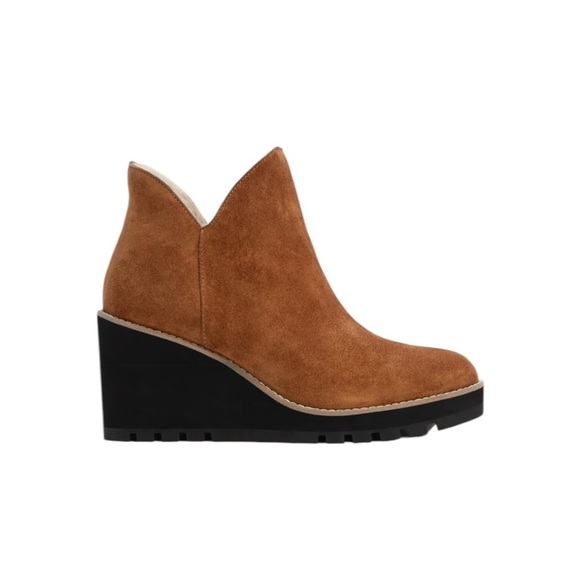 Eileen Fisher Shoes - NWT Eileen Fisher Chalet Suede Wedge Bootie Chestnut Size 8.5